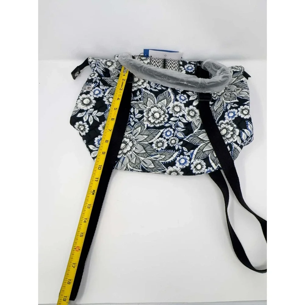 NEW VERA BRADLEY Change It Up Backpack Snow Lotus 22519-I66‎ Black White Blue